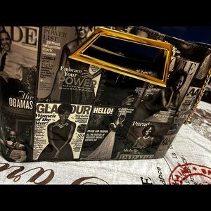 Black & white Michelle Obama purse
